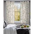 thumbnail image 3 of Spring Floral Sheer Curtains 39 Inch Length 2 Panels Set for Living Room/Bedroom, Watercolor Flowers Leaves Tree Branches Beige Kitchen Curtains Grommet Curtains Window Treatments 27.5"x39"x2, 3 of 7