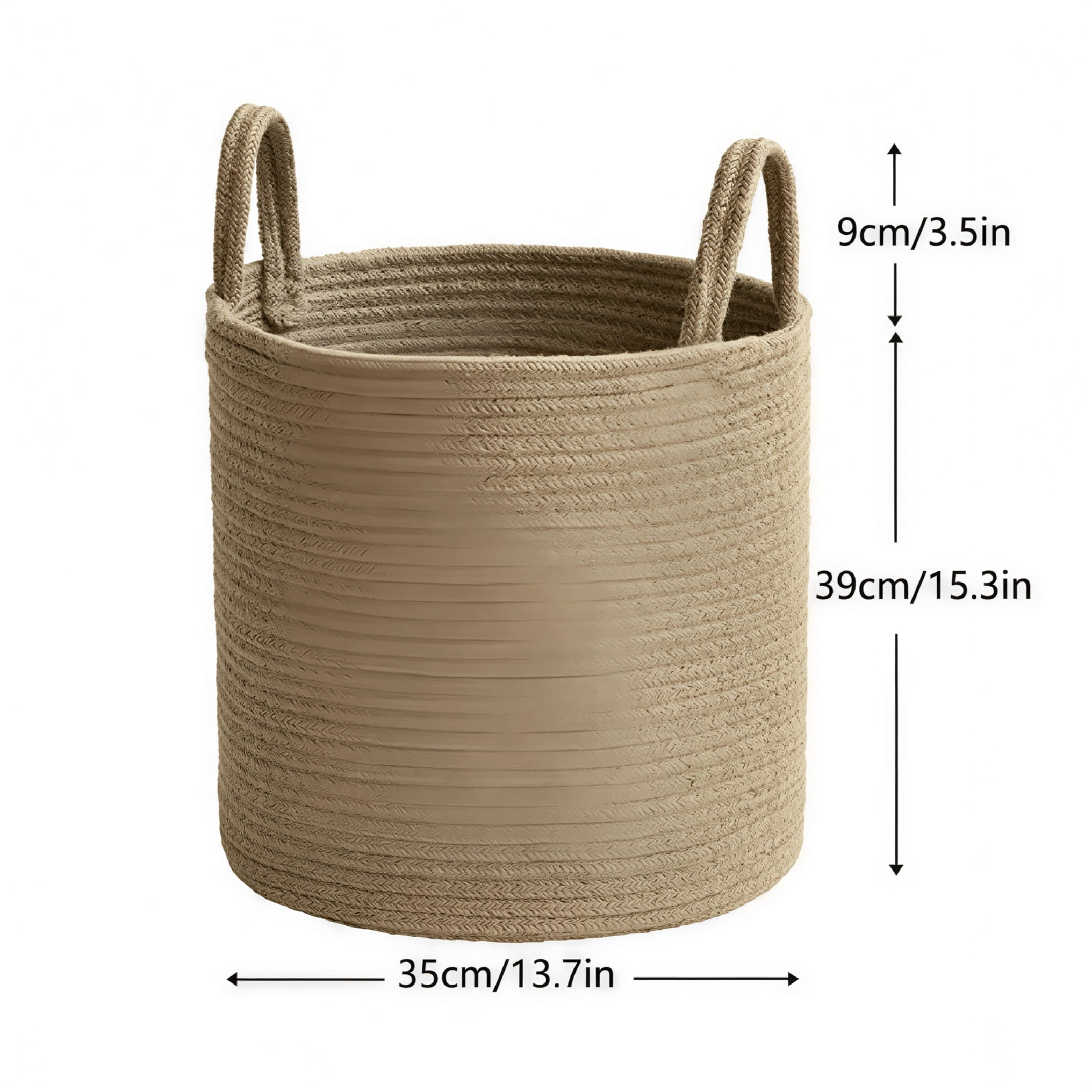 LAMIRO Large Blanket Basket,Woven Rope Basket With Handles,Dirty Clothes Basket for Blankets for Living Room,Baby Toy Storage Basket,Wicker Woven Big Round Laundry Basket Hamper