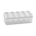 thumbnail image 2 of Condimento enfriado por hielo Servidor de contenedor Servidor de condimentos refrigerados de hielo resistente transparente 5 compartimento para el, 2 of 8