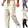 thumbnail image 6 of Dvprdro Cotton Plus Size Sweatpants for Men Open Bottom Elastic Waist Casual Athletic Pants Drawstring Breathable Loose Fit Joggers with Pockets, 6 of 6