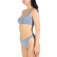 thumbnail image 5 of POSESHE Women's Plus Size Sky Blue Sparkle One Shoulder Swimsuit, 6-24, 5 of 6