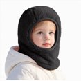 thumbnail image 6 of NOLDARES Kids Winter Balaclava Trapper Hat Toddler Outdoor Warm Windproof Hat Fleece Lined Ski Cap for Boys Girls(K110-Black), 6 of 7