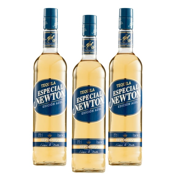Tripack Tequila Especial Newton Azul Reposado 1000 Ml Tequila Reposado