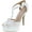 White, variant on Top Moda Womens HY5 Formal Evening Party Lace Ankle T-Strap Peep Toe Stiletto High Heel Pumps