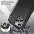 thumbnail image 4 of Funda protectora 3 en 1 a prueba de golpes Defend Armor para iPhone 11 12 13 14 15 Plus 16 Pro Max 7 8 SE 2022 Xs XR con marco de plástico y carcasa trasera de TPU, 4 of 5
