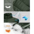 thumbnail image 6 of Women's Lightweight Packable Puffer VestWarm Quilted Windproof Sleeveless Jacket with 5 Zipper Pocketsfor Golf Hiking Travel Casual Wear Dark Green 2XL, 6 of 8