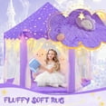 thumbnail image 5 of EVOIONOS Princess Tent for Girls, Kids Tent Indoor, Girls Tent with Lights and Rug, Purple Play Tent for Toddlers, Princess Castle Playhouse Tent for Girls, 55 x 53 inch Toy Tent, 5 of 6