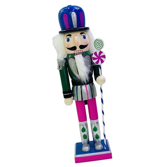 ZPAQI 38cm Wood Soldier Nutcrackers Ornament Christmas Decorative Pieces for Mantels