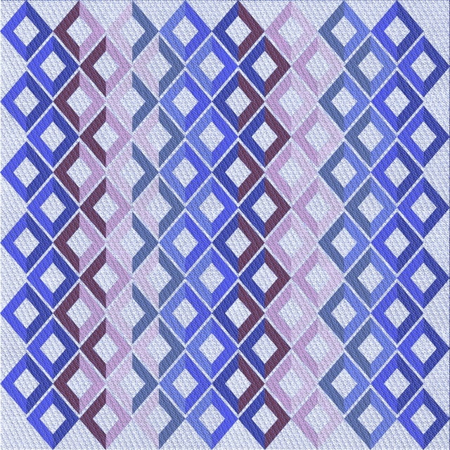 Ahgly Company Machine Washable Indoor Square Transitional Periwinkle Purple Area Rugs, 4' Square