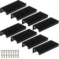 thumbnail image 1 of 8 Pcs Invisible Cabinet Handles Stainless Steel Drawer Pulls Modern Square Furniture Pulls Kitchen Cabinet Handle For Desks, Drawers, Cabinets, Cupboa, 1 of 5