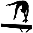 thumbnail image 2 of Black Gymnastics Silhouette Wall Decal by Wallmonkeys Peel and Stick Graphic (36 in H x 35 in W) WM111201, 2 of 4
