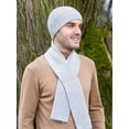 thumbnail image 3 of SAOL Mens Wool Ribbed Knit Aran Scarf Soft and Super Warm Muffler from Ireland, 3 of 4