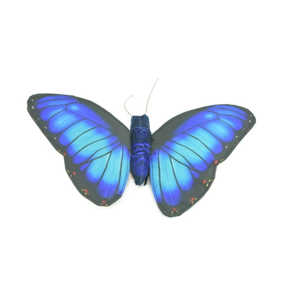 Blue Morpho Butterfly, Finger Puppet, Finger Puppet, Very Nice Plush, Insect, Realistic, Educational, Toy, Kids, Gift, 15 Inches. WR34 BB317