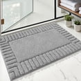 thumbnail image 4 of FRABE Bathroom Rugs Non Slip with Rubber Backing, Extra Soft Plush Microfiber Bath Rug Absorbent, Machine Washable Bath Mat Quick Dry for Tub, Shower, Hotel, Light Grey, 20"x32", 4 of 10