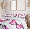 thumbnail image 6 of Ambesonne Watercolor Duvet Cover Set, Butterflies Spring Time, 2-Calking, Pale Blue Black Pink, 6 of 7