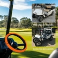 thumbnail image 2 of Jeiento Orange Golf Cart Steering Wheel Covers Stretchable 13 Inch - 14 Inch Golf Cart Steering Wheel Cover for Women Men Sun Shade Cover Golf Universal Fit Cart Accessories, 2 of 7