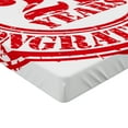 thumbnail image 2 of Ambesonne 21st Birthday Fitted Sheet, Happy Birthday Art, Queen Size, White Red, 2 of 3