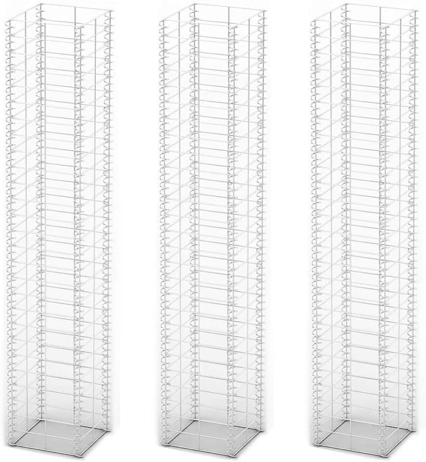 vidaXL 3X Gabion 59" Steel Retaining Wall Garden Edging Cage Basket Planter 9.8" x 9.8" x 59.1"