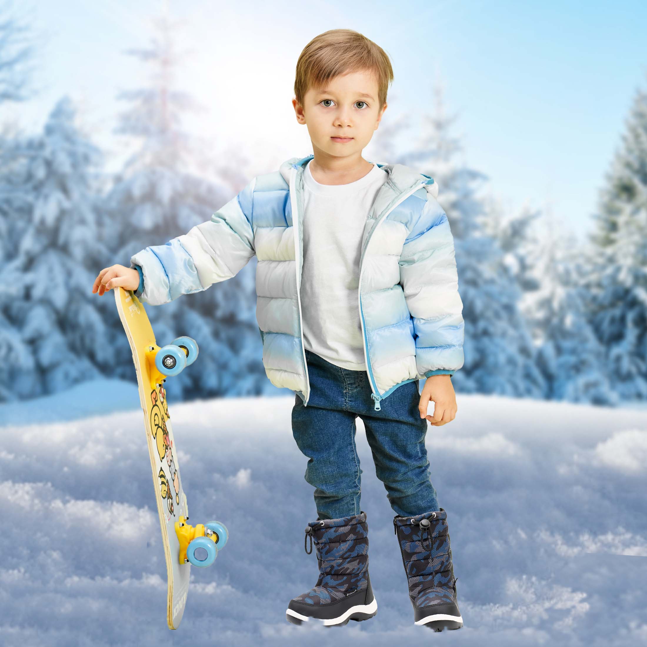 Apakowa Boys' Cold Weather Snow Boot photo 8