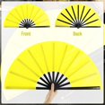 thumbnail image 6 of Maitys Large Folding Hand Silk Fans Chinese Handheld Tai Ji Fan for Men and Women, Festival, Line Dance, Kungfu, Martial Art, Gift(Black,2 Packs), 6 of 10