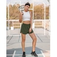 thumbnail image 5 of Wekity Womens Running Shorts High Waist Gym Athletic Workout Shorts with Zipper Pockets, 5 of 6