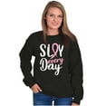 thumbnail image 3 of Breast Cancer Survivor Slay Every Day Women Crewneck Sweatshirt Brisco Brands S, 3 of 6