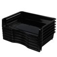 thumbnail image 3 of Kekow 6-Pack Plastic Stacking A4 Size Desk Organizer Tray, Stackable Document Letter Tray Holder, Black, 3 of 7