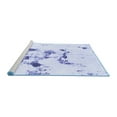 thumbnail image 2 of Ahgly Company Machine Washable Indoor Round Abstract Blue Modern Area Rugs, 8' Round, 2 of 4