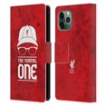 thumbnail image 1 of Head Case Designs Officially Licensed Liverpool Football Club Klopp Icons Normal Red Grunge Leather Book Wallet Case Cover Compatible with Apple iPhone 11 Pro, 1 of 6