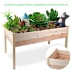Wooden Raised/Elevated Garden Bed Planter Box Kit Vegetable/Flower/Herb Outdoor Gardening Natural Wood