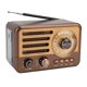 thumbnail image 1 of Portable Retro Radio Vintage Bluetooth Speaker FM/AM Radio Receiver with LED Flashlight, Supports TF, 1 of 5