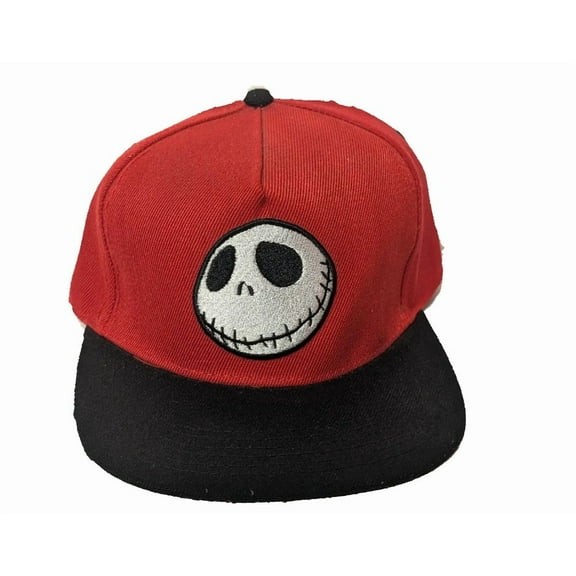 Jack Skellington Snapback Hat Baseball Hat - one size fit most (red and black )