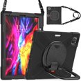 thumbnail image 2 of Funda a juego para iPad Pro de 12,9 pulgadas (2020) con correa para el hombro, soporte de anilla ajustable grande, portalápices y protección contra golpes., 2 of 5