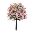 thumbnail image 2 of Estaca de jardín de flores violetas artificiales, arbustos de vegetación artificial, decorativa de 24" con rosa, 2 of 9