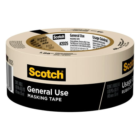 Scotch General Use Masking Tape, 1.88 in x 60.1 yd, 1 Roll/Pack