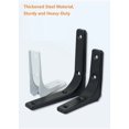 thumbnail image 6 of 4x4 Inch Heavy Duty Shelf Support Bracket, Steel Decorative Joint Angle Bracket Floating Shelf Bracket Corner Brace Shelf Support for Wall Wood Shelves, Matte White, 6Pcs, 6 of 7