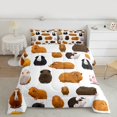 thumbnail image 2 of Manfei Cute Guinea Pig Queen Comforter Set 3 Pieces, Hamster Mouse Bedding Sets, Kawaii Rodent Animal Bedding Comforter Set, Luxury Bedroom Decor, 2 of 8