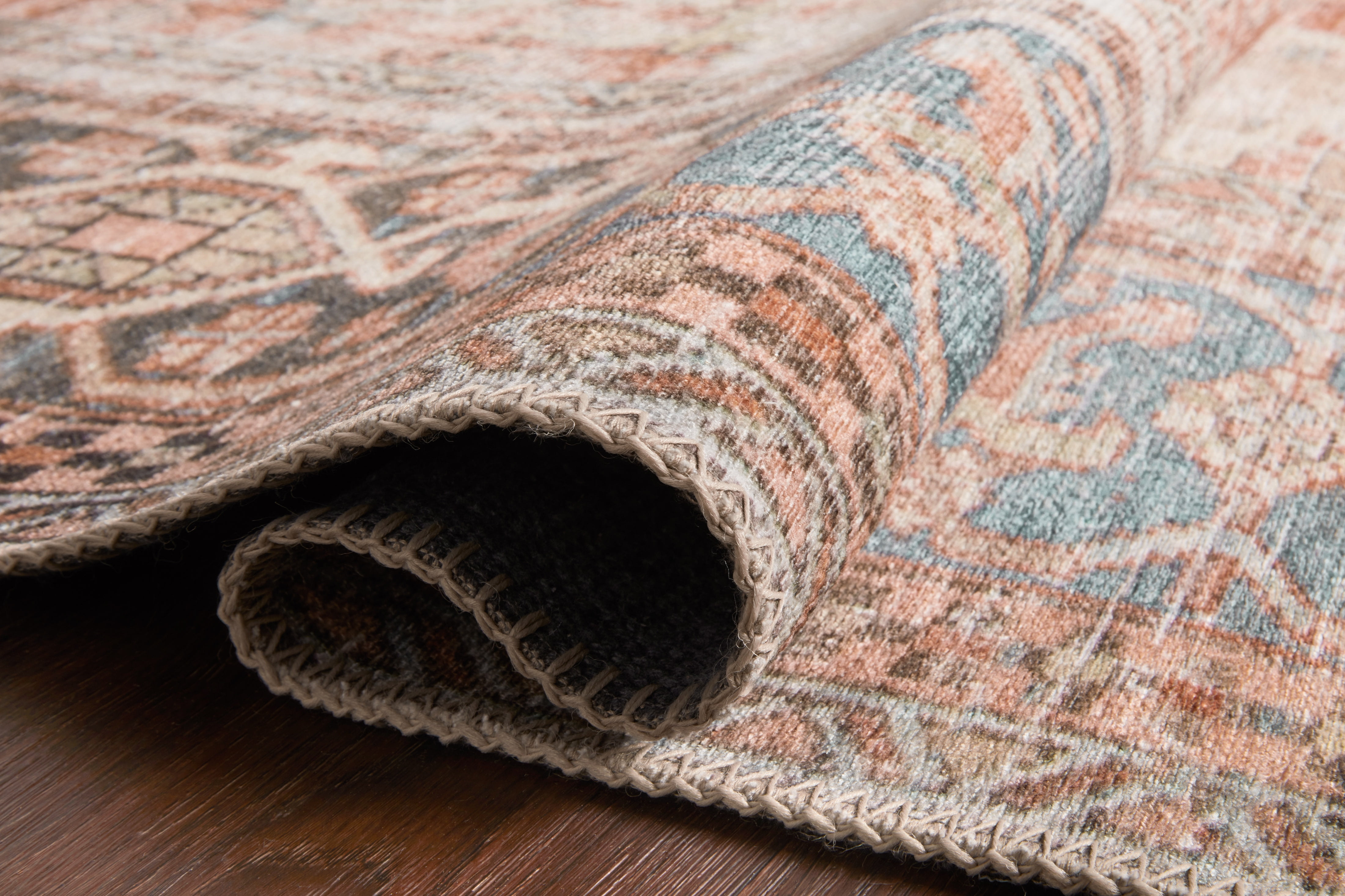 ラグ　LOREN 153×229 オレンジ　レッド　ブルー Loloi Rugs Loren 8'4