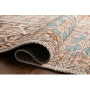 Loloi II Loren Collection LQ-15 Terracotta / Sky Oriental Area Rug 8'-4 x 11'-6
