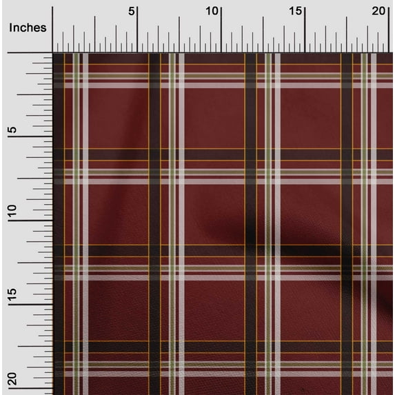 oneOone Georgette Viscose Fabric Madras Check Printed Craft Fabric BTY 42 Inch Wide