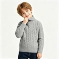 thumbnail image 5 of Lmnyox Sweaters for Kids Plain Long Sleeve Turtleneck Cable Knit Pullover Winter Casual Warm Sweaters, 5 of 8