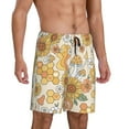 thumbnail image 2 of Naloa Groovy Hippie Flower Mushrooms Men's Short Pajama Pants, Lounge Comfort Shorts with Elasticized Waistband and Side Pockets - 4X-Large, 2 of 9