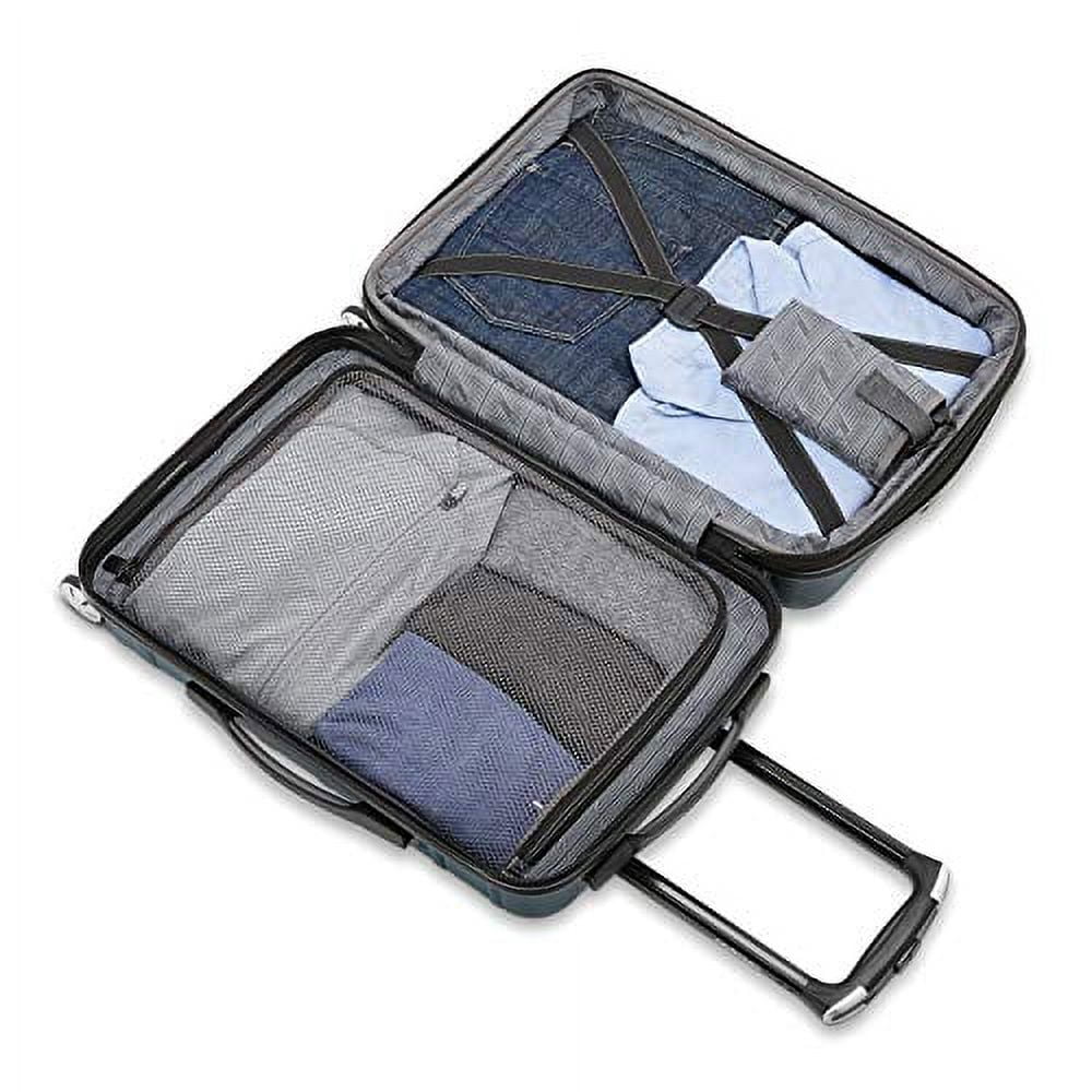 Samsonite Omni 2 Hardside Expandable Luggage with Spinner Wheels, Midnight Black, 3-Piece Set (20/24/28)
