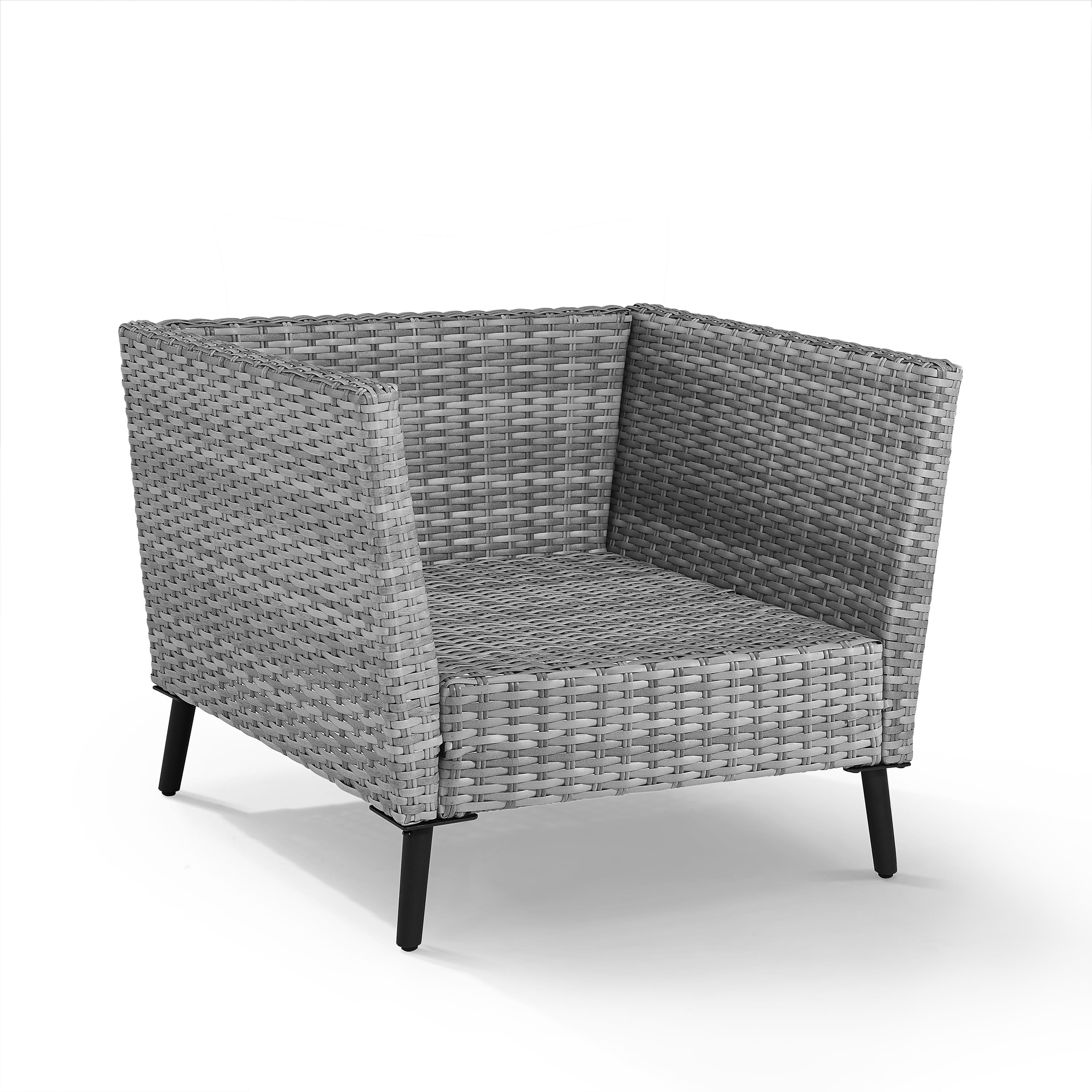 Crosley Richland Wicker Patio Arm Chair in Gray (Set of 2) - image 5 of 10