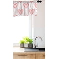 thumbnail image 3 of Ambesonne Pearls Window Valance, Dotted Heart Pattern, 54" X 18", Blush Cream Red, 3 of 3