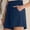 #01 Navy 【Stock up on Your Favorite Colors】, variant on Women's High Waisted Casual Shorts with Elastic Drawstring Waist, Soft Fabric for Lounge, Errands, or Summer Travel, Versatile Pull-On | CSEONE,Navy L
