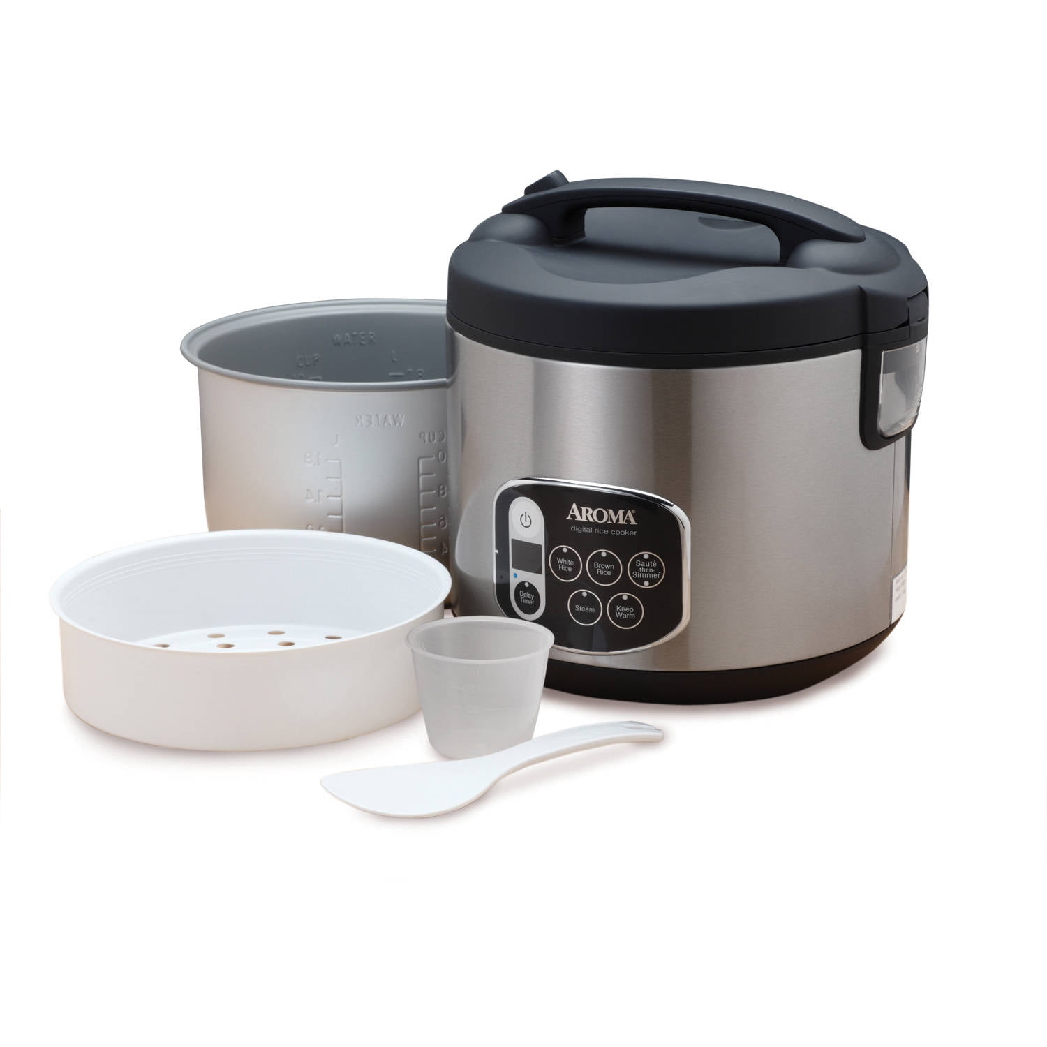 Oster 10-Cup Digital Rice Cooker Stainless-Steel/Black 3071 - Best Buy