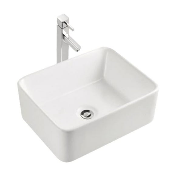18.8 inch Above Counter Bathroom Vessel Sink in white