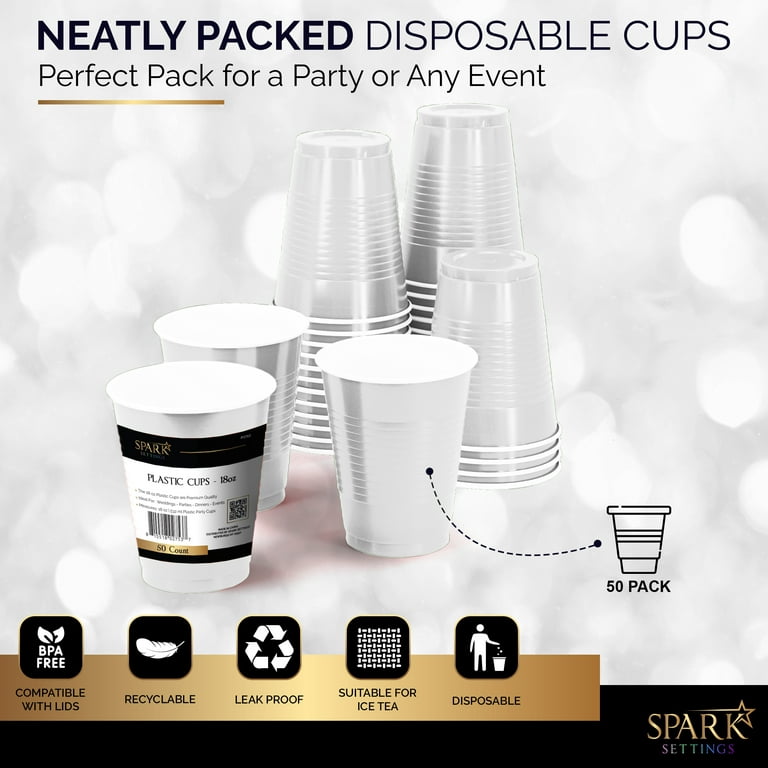 Amcrate Disposable Plastic Cups, Gold Colored Plastic Cups, 18-Ounce  Plastic Party Cups, Strong and …See more Amcrate Disposable Plastic Cups,  Gold