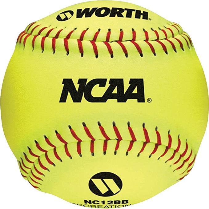 Worth WCS 12" Official League Softball White 4 Softballs for sale online 